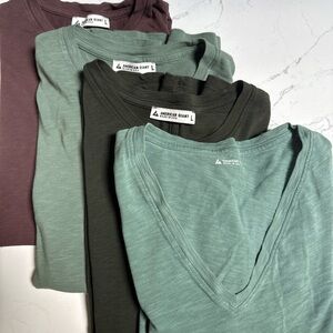 LOT OF 4 American Giant Women's Premium Slub Cotton T Shirts M Medium